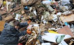 The rubbish tip area Isticaneddu in Olbia, Italy