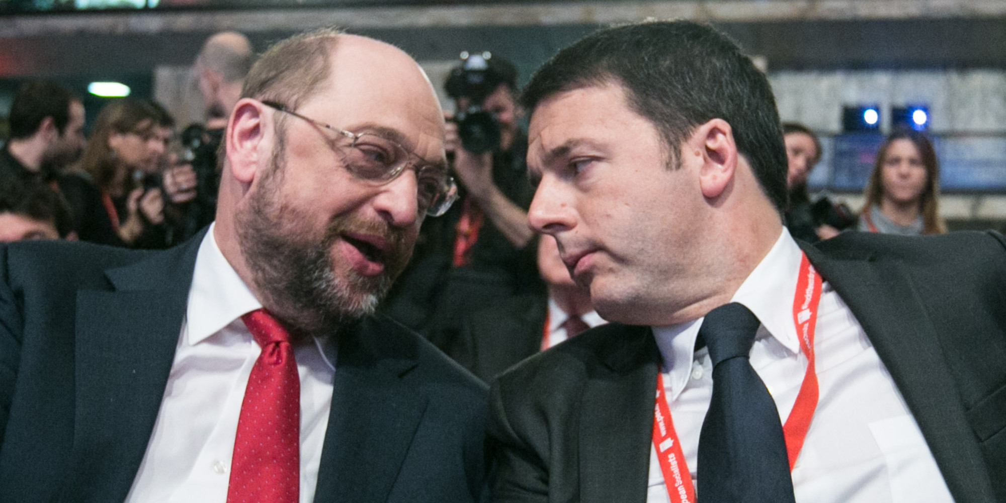 01/03/2014 Roma, Congresso PSE, nella foto Martin Schulz e Matteo Renzi